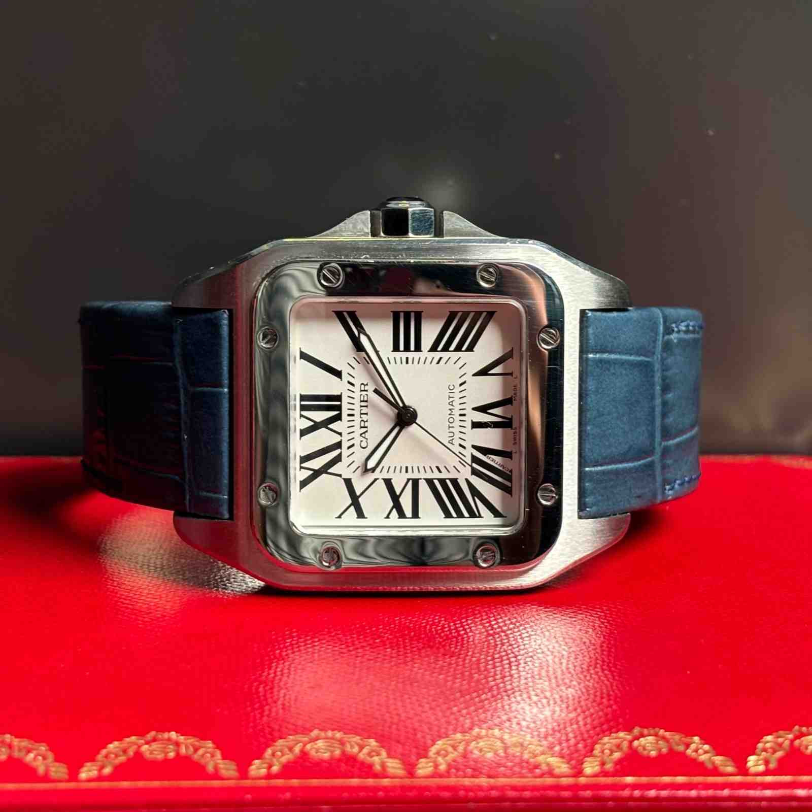 ساعت مردانه کارتیر  38*51 xl میلیمتری  Cartier Santos 100