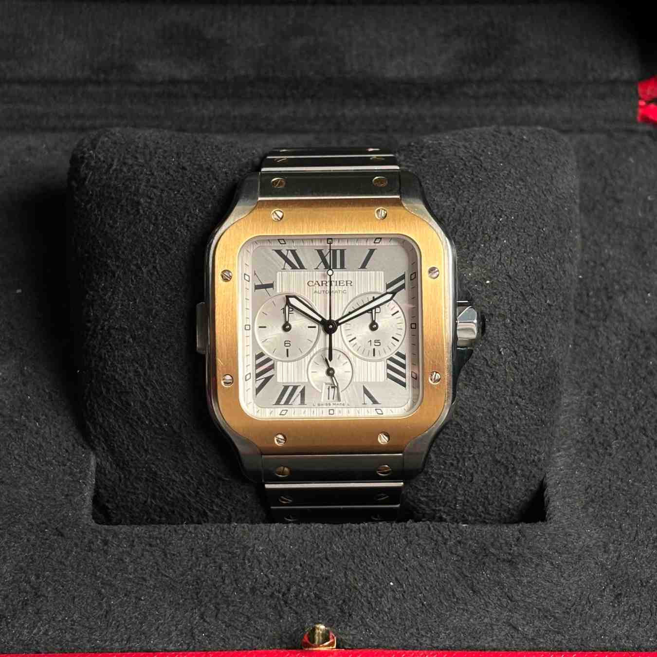 ساعت مردانه کارتیر 44.9 میلیمتری Cartier Santos