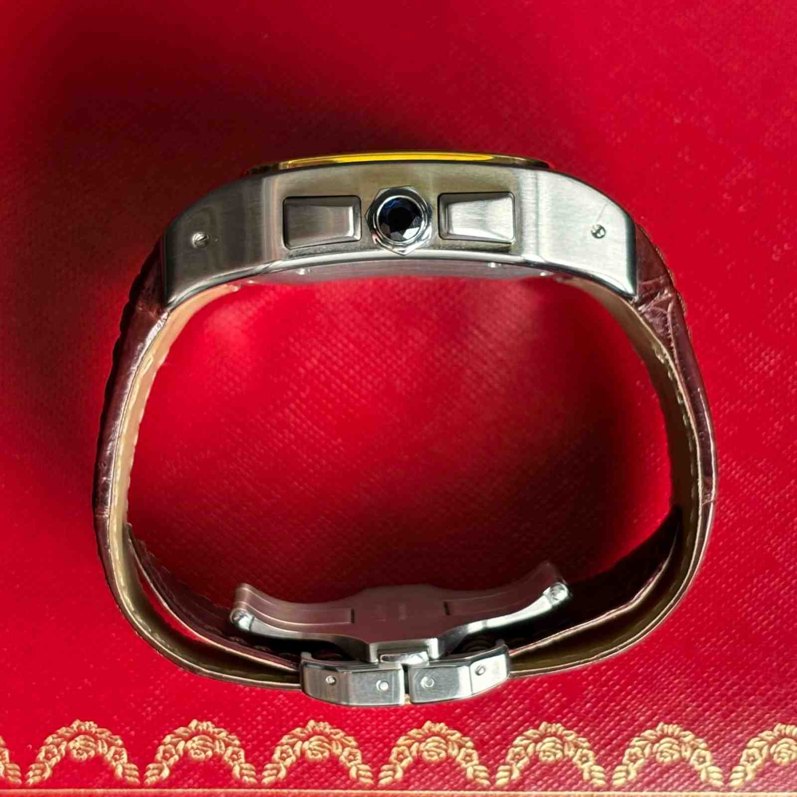 ساعت مردانه کارتیر 55.2*41.5 میلیمتری  1Cartier Santos 100